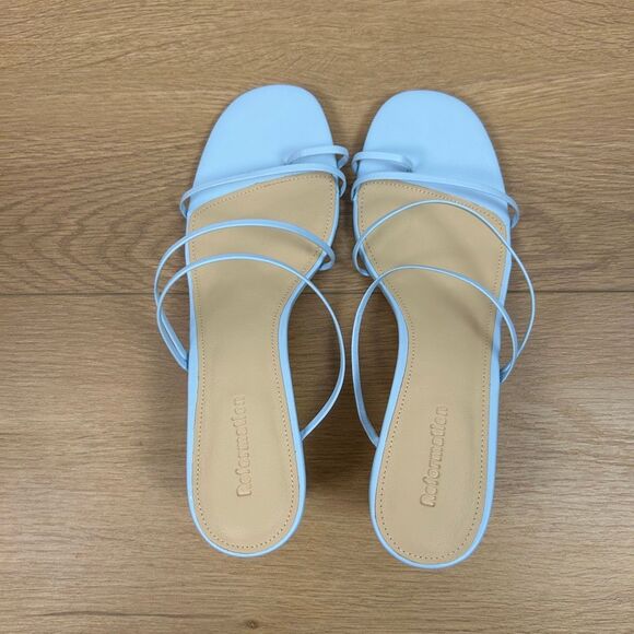 Reformation Rachel Heeled Sandals in Powder Blue Size 7.5 - Picture 3 of 8